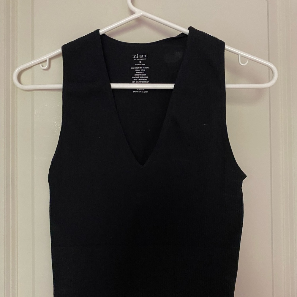Small Black Ribbed Tank Top From Francesca's
